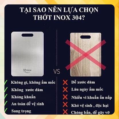 THỚT INOX 304 - KHÁNG KHUẨN - Cao cấp CƯỜNG LỰC - CHỐNG ẨM MỐC – Không han gỉ