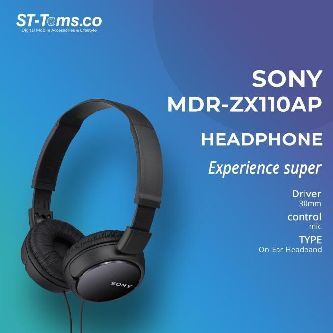 Tai Nghe Sony MDR ZX110 AP - Màu Đen