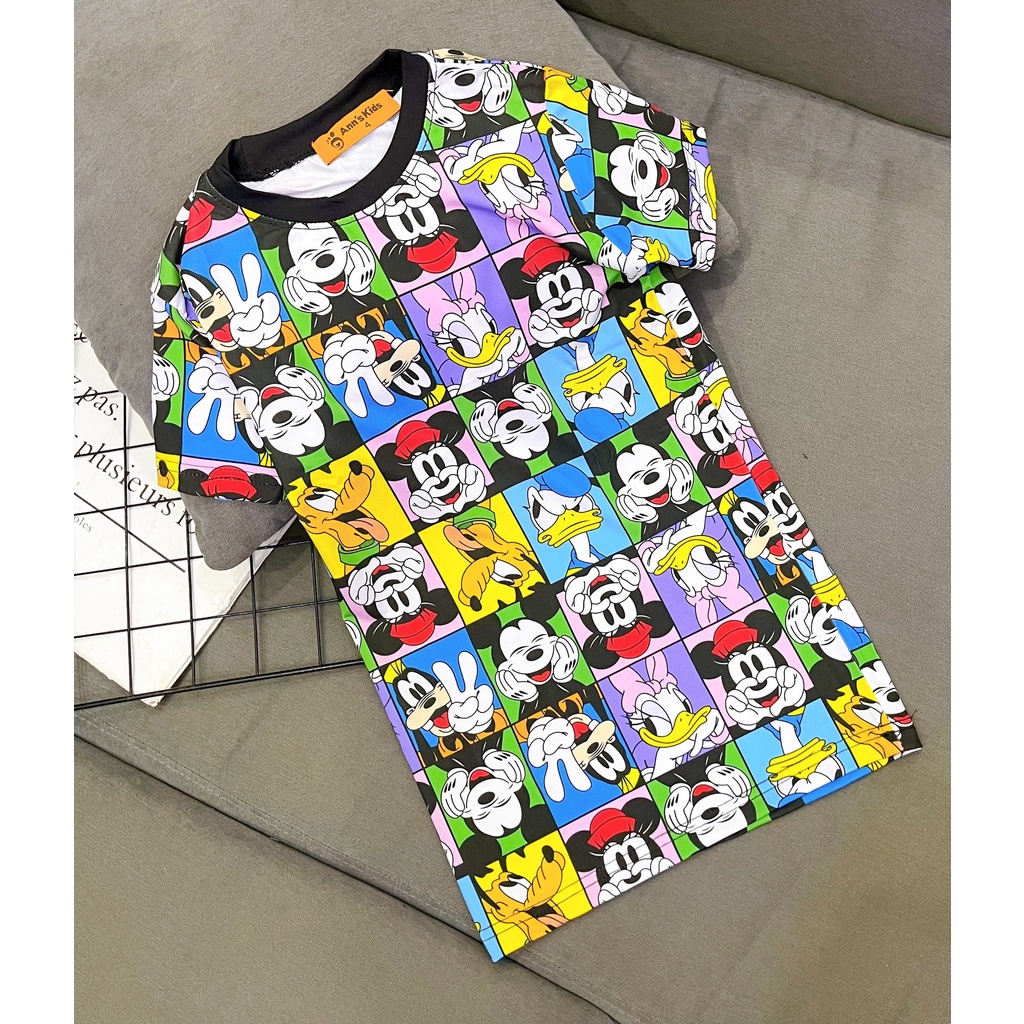 Đầm Cho Bé Gái 9-43 Kg Set Váy Đầm Suông Cho Bé Thun Lạnh 3D In Hoạt Hình Hot Trend Siêu Bền Đẹp Homie Kids