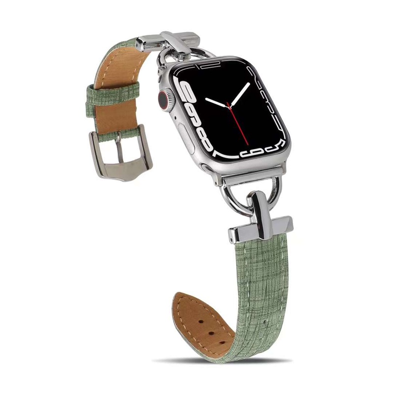 Dây Đeo Bằng Da Thanh Lịch Cho Đồng Hồ Thông Minh Apple Watch Series 7 6 5 4 3 SE 41mm 38mm 40mm 42mm 44mm 45mm