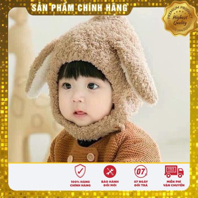 🔥 FREESHIP 🔥 Mũ Lông Cừu Hình Tai Thỏ Cho Bé Siêu Ấm