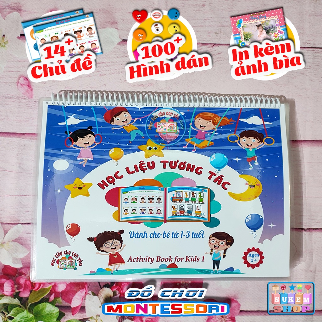 Học Liệu Bóc Dán Thông Minh Cho Bé Từ 1 - 3 Tuổi Học liệu Montessori