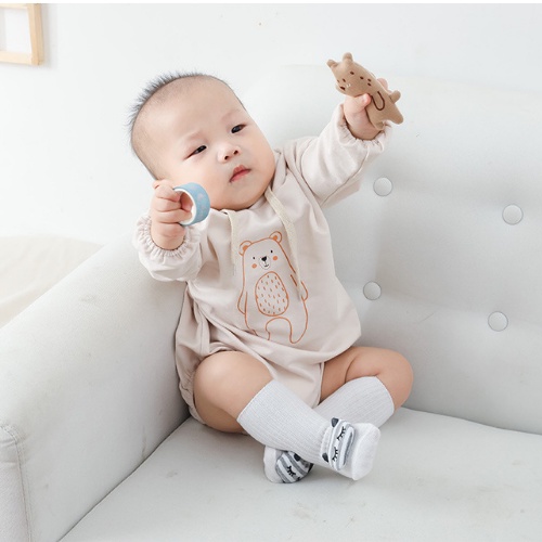 Sét vớ tất cao cổ coton hoạt hình dễ thương chống trơn trượt cho bé tập đi