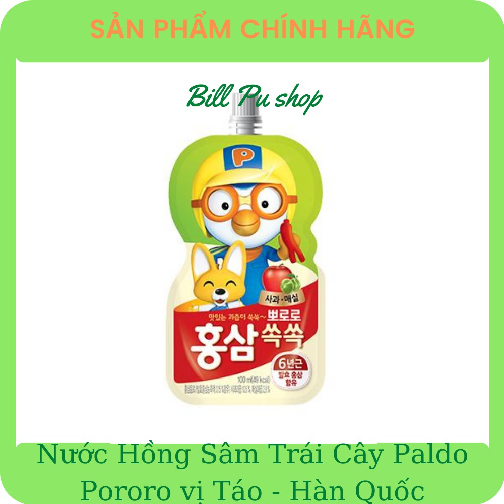[Mã 267FMCGSALE giảm 8% đơn 500K] Nước Hồng Sâm Trái Cây PORORO HÀN QUỐC 100ml đủ vị cho bé | BigBuy360 - bigbuy360.vn
