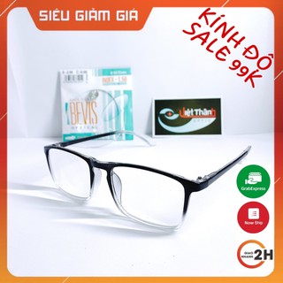 KÍNH CÓ ĐỘ Mắt Kính Cận Gọng Nhựa Phom Vuông Màu TRÊN ĐEN DƯỚI TRẮNG Lắp Cận Theo Yêu Cầu Khách Hàng