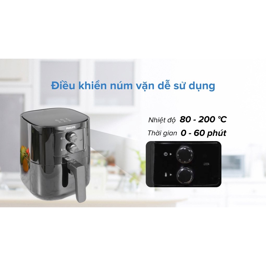 HD9200/90 - Nồi chiên không dầu Philips HD9200/9 - Giỏ chiên 2.4 lít - Hàng chính hãng - Smart House