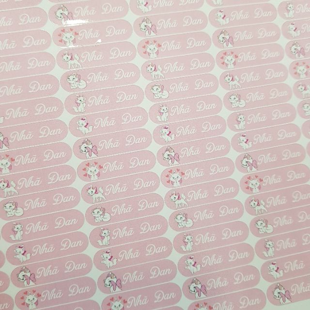 HÌNH THẬT 🌟 STICKER DÁN in tên bé - HÌNH DÁN đánh đồ vật, bút thước, đồ cá nhân của bé 🌟