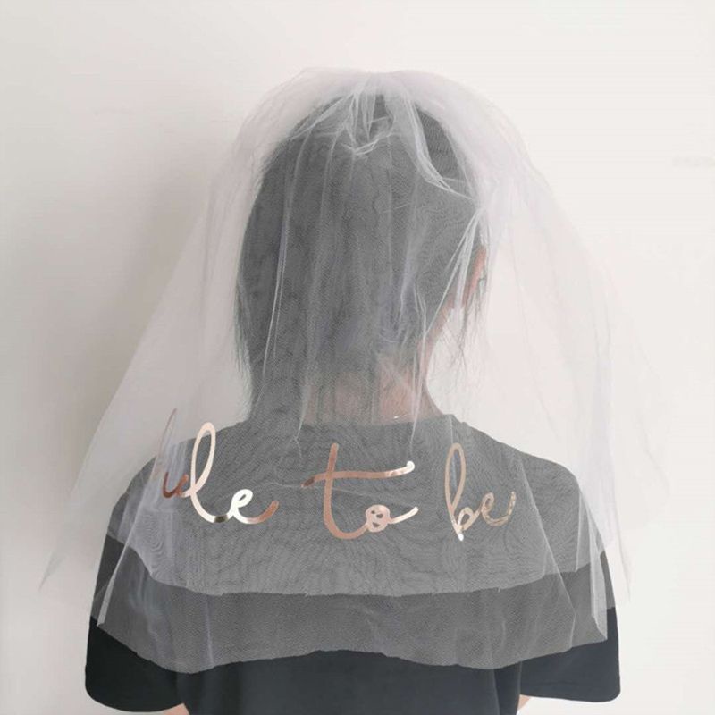 Mạng Che Mặt In Chữ Bride To Be Trang Trí Tiệc Cưới / Đính Hôn