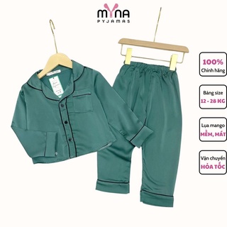 Bộ dài tay bé trai , gái , chất lụa tằm thái mền mịn, ảnh chụp thật - Myna Pyjamas