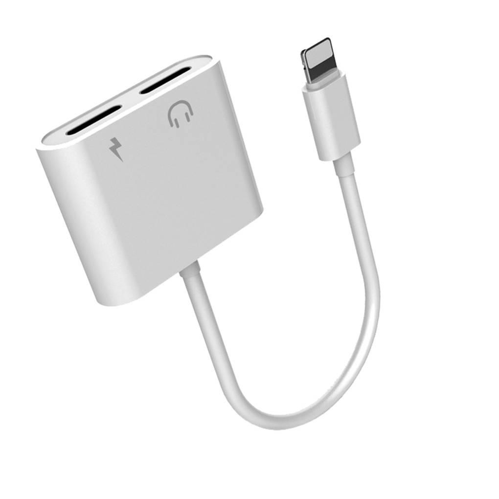 2 trong 1 8 Pin Đôi Jack Adapter Âm Thanh cho iPhone 7/8/X Âm Nhạc hoặc Gọi Điện cho tai nghe Âm Thanh Sạc Chuyển Đổi