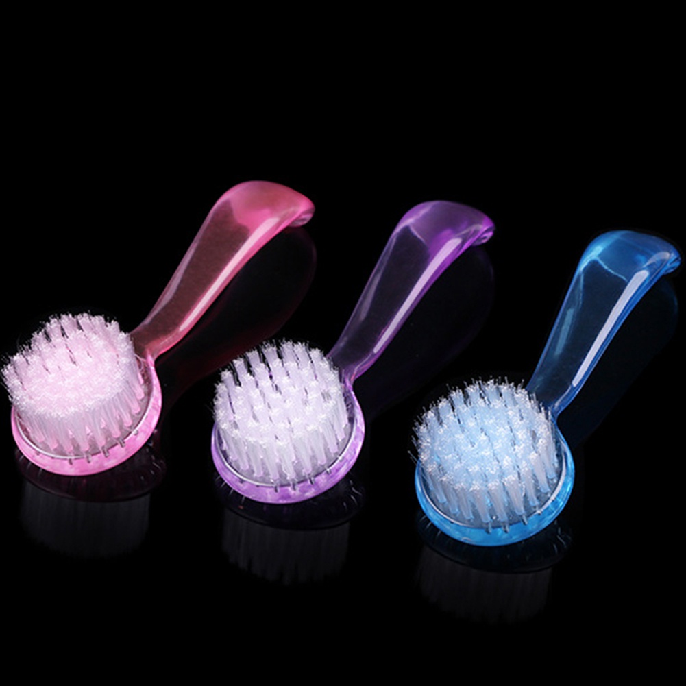 1 Cọ Vệ Sinh Bụi Bẩn Móng Tay Đầu Tròn Cán Dài Bằng Nhựa Tiện Dụng