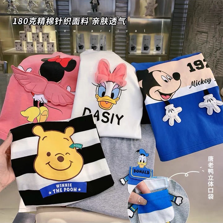 Hàng Mới Về Áo Thun Cotton Tay Ngắn In Họa Tiết Hoạt Hình Thoáng Khí Thoải Mái Thời Trang Xuân Hè Cho Bé