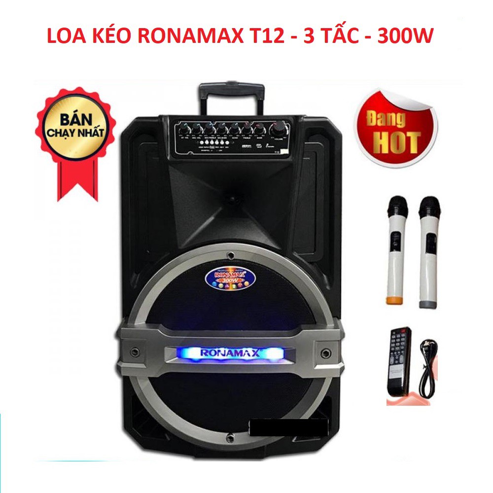 Loa kéo Karaoke di động Bluetooth Ronamax T12 ( 300W )