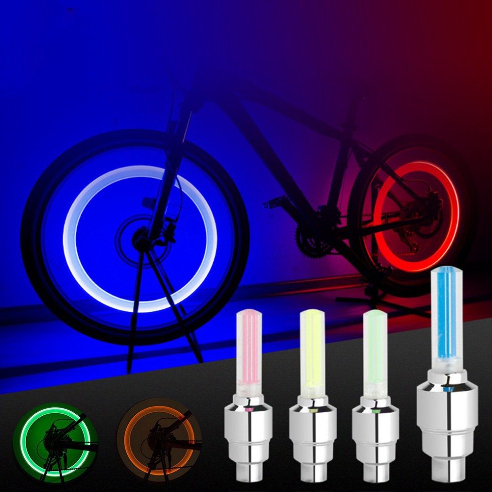 Đèn Neon Bike Spoke Light Mini LED Xe đạp Vòi van đèn Mũ