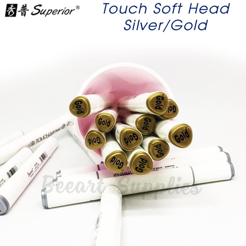 Bút Marker Touch Soft Head màu Gold/Silver