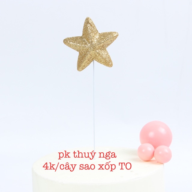 10 cây sao xốp trang trí bánh