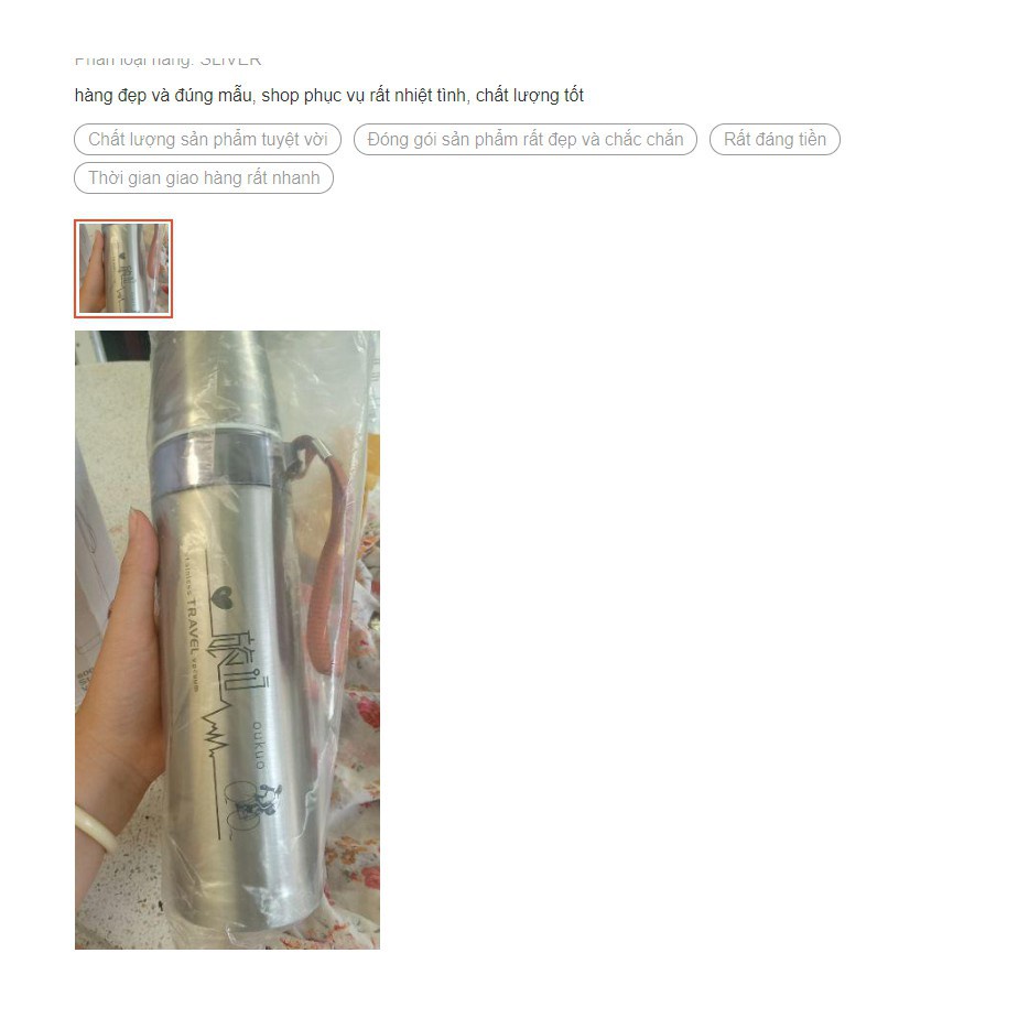 [TRỢ GIÁ ]BÌNH GIỮ NHIỆT 800ML INOX CAO CẤP