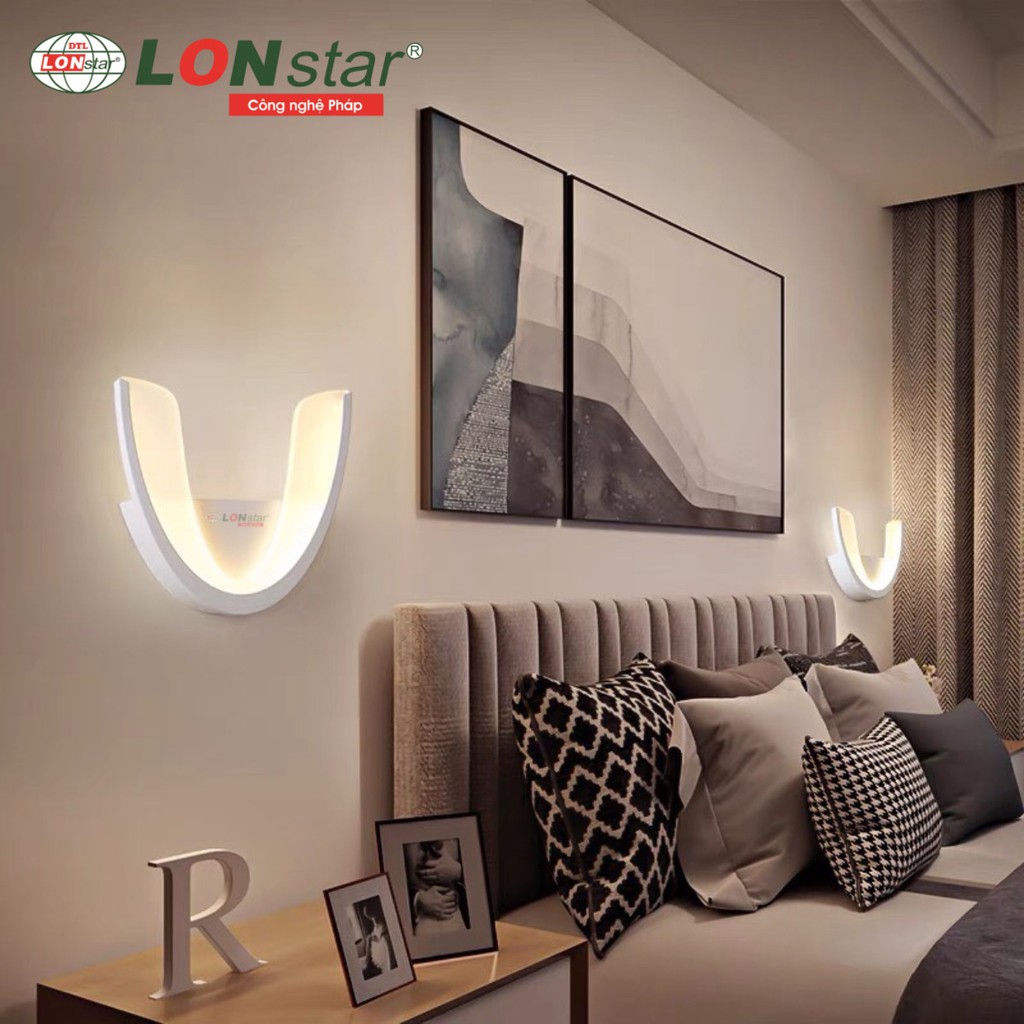 Đèn Tường Led Trang Trí LONstar Decor Phòng Khách , Phòng Ngủ,Cầu Thang Theo Phong Cách Hiện Đại , Bảo Hành 1 Năm