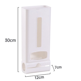 Convenient wall-mounted 2-compartment nylon garbage bag bag box
