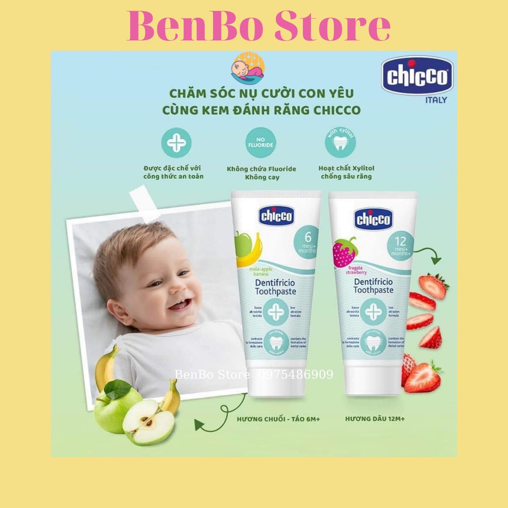 Kem đánh răng Chicco cho bé.