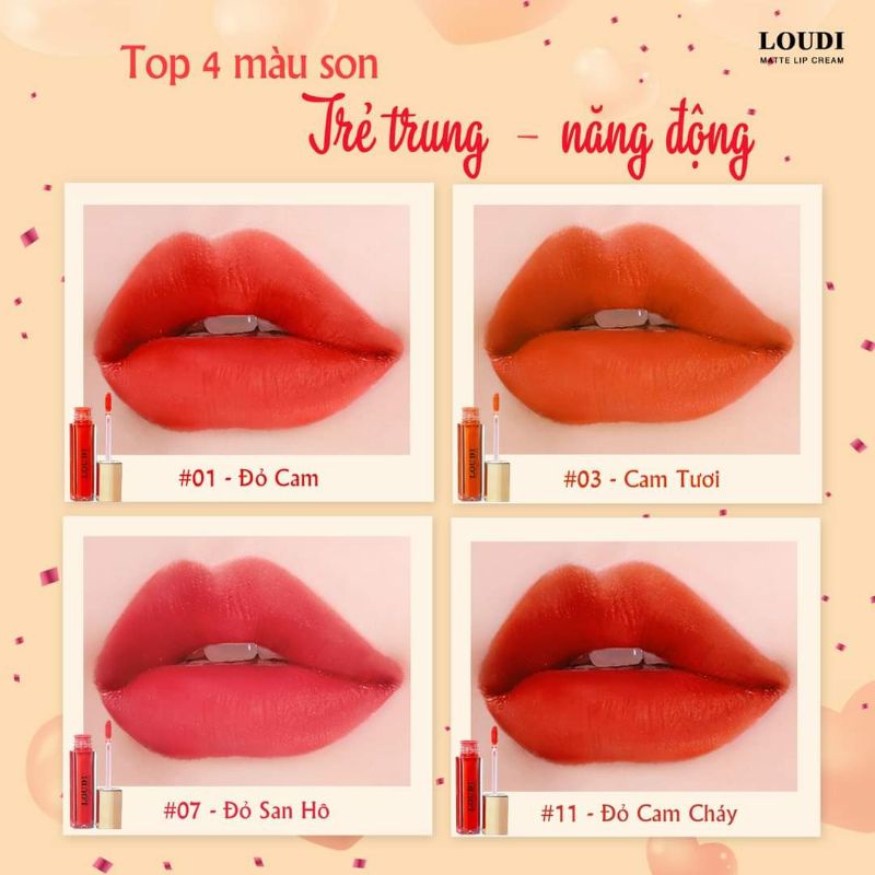 SON LOUDI KEM LÌ-MÀU CAM SỮA