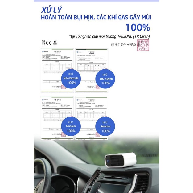 Máy lọc không khí ô tô AIRSHOT ROAD chính hãng Hàn Quốc, khử mùi hiệu quả sạch bụi mịn kháng khuẩn