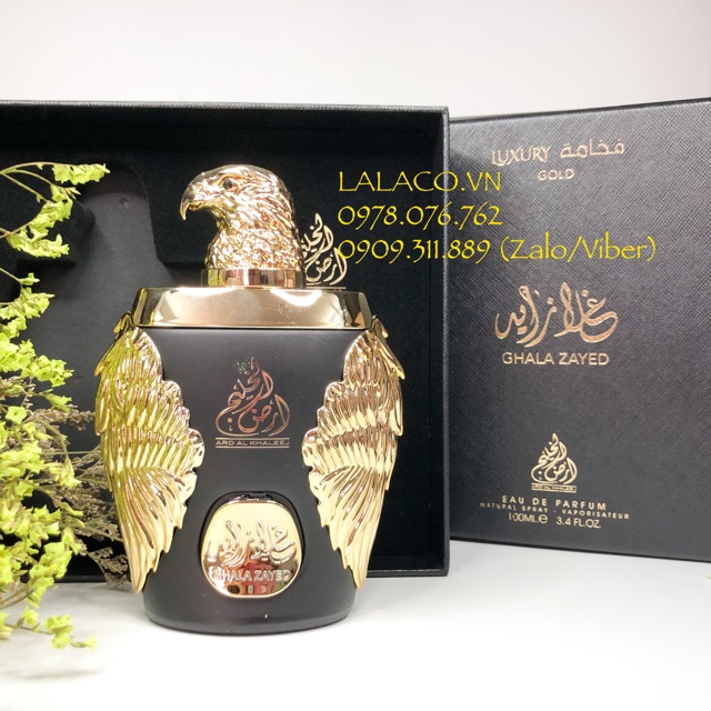 [Mã 1512FMCGSALE giảm 8% đơn 500K] Nước hoa Nam Ghala Zayed Luxury Gold 100ml - Đại Bàng Đen