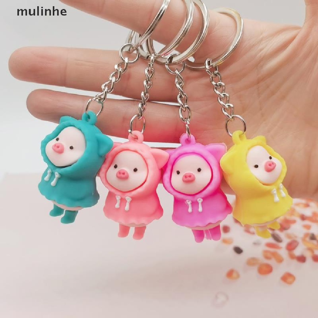 Móc Khóa Hình Chú Heo Mặc Áo Mưa Dễ Thương