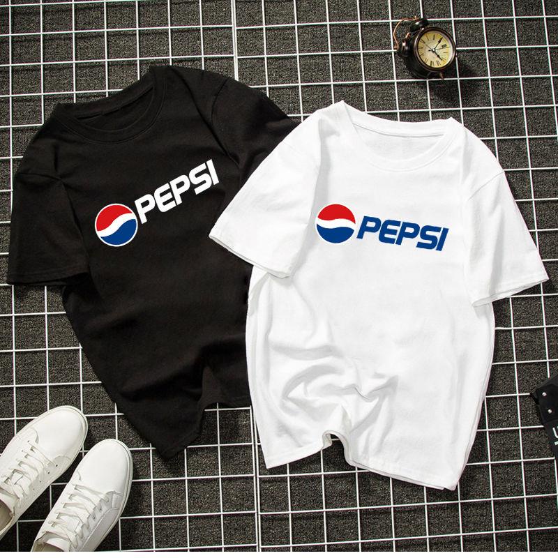 Áo Thun 100% Cotton Nguyên Chất Tay Ngắn In Hình Lon Pepsi Cola Thời Trang Unisex