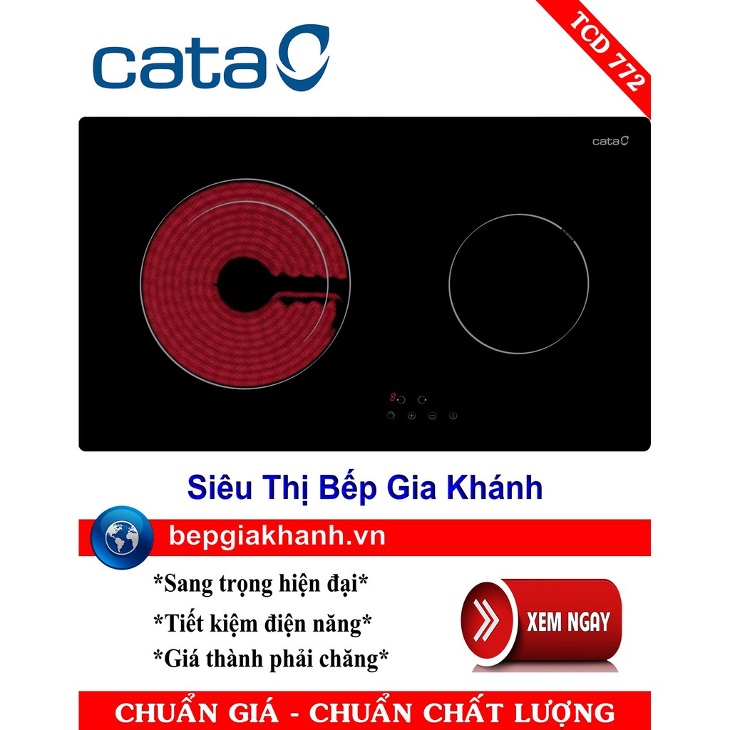 Bếp hồng ngoại đôi Cata TCD 772 nhập khẩu Tây Ban Nha