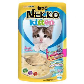 Pate Cho Mèo Con Nekko 70g – Vị Cá Ngừ Và Sữa Dê