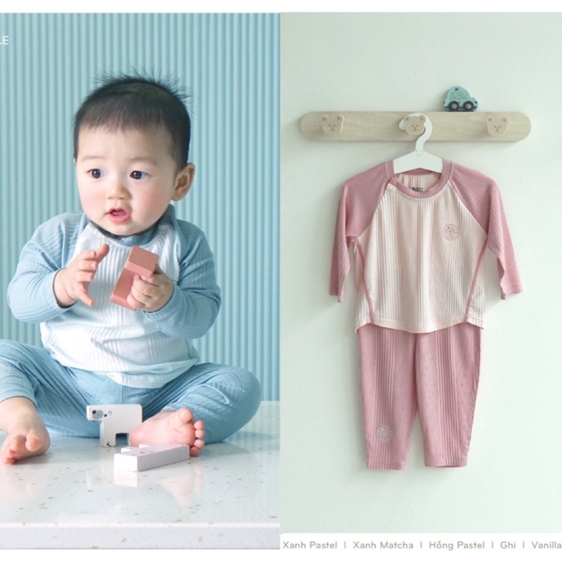Bộ Hrnee Raglan vải modal Organic 6M-3Y
