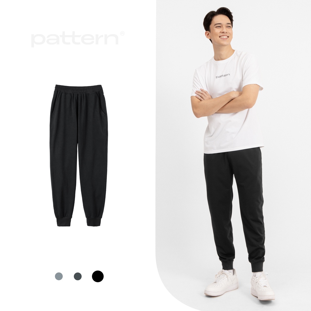 Quần Jogger nỉ nam PATTERN thể thao vải trơn 3 màu