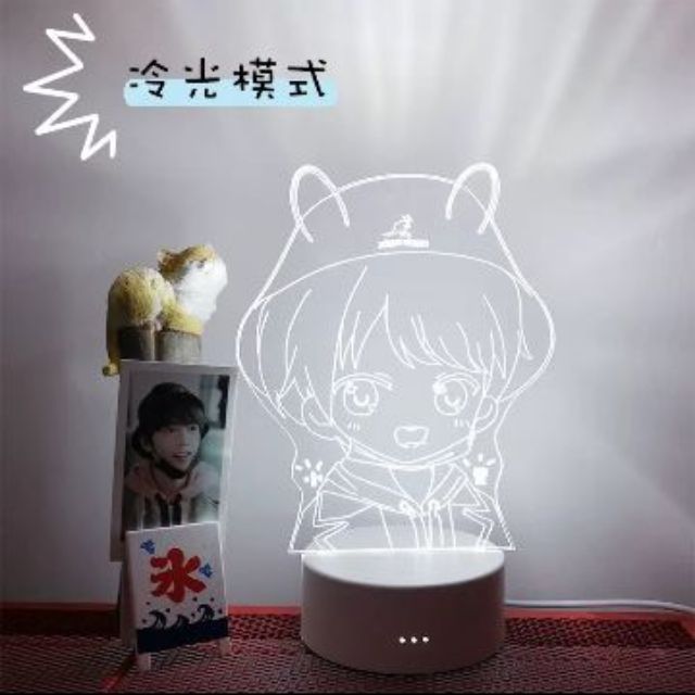 Đèn ngủ 3d đế đổi 16 màu Tiêu Chiến Trần Tình Lệnh Ngụy Vô Tiện để bàn trang trí quà tặng đáng yêu dễ thương hình chibi