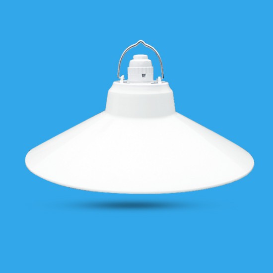 Bộ Chao đèn Chóa đèn nhựa trắng ngoài trời 25cm và đui E27 Kín nước