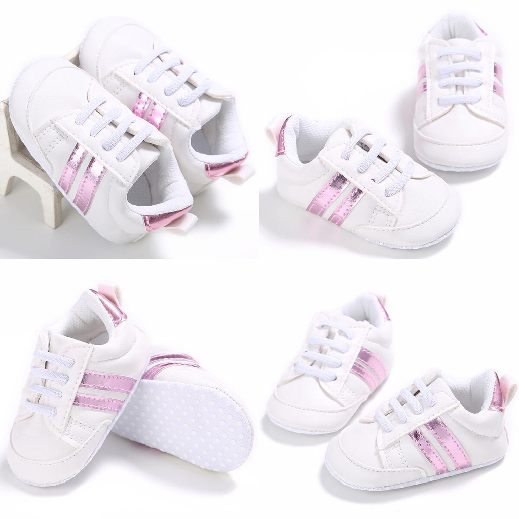Giày Thể Thao Da Đế Mềm Chống Trượt Thời Trang Cho Bé Sơ Sinh