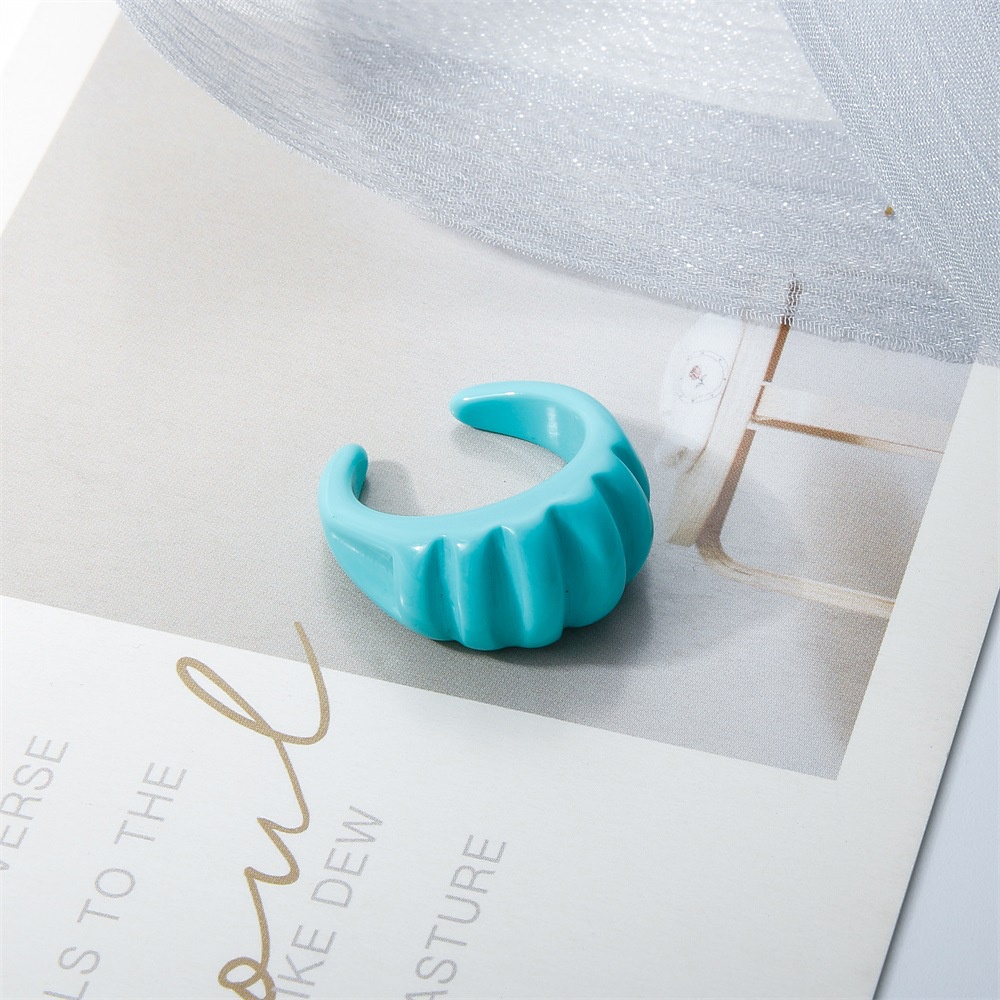 Nhẫn Dạng Hở Bằng Nhựa Acrylic Nhiều Màu Thời Trang Hàn Quốc