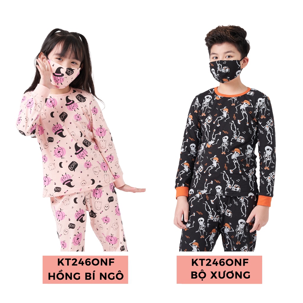 Bộ Quần Áo Giữ Nhiệt Kèm Khẩu Trang Cho Bé Trai Và Bé Gái (2 - 14 Tuổi) K's Closet KT246ONF / KT141ONF