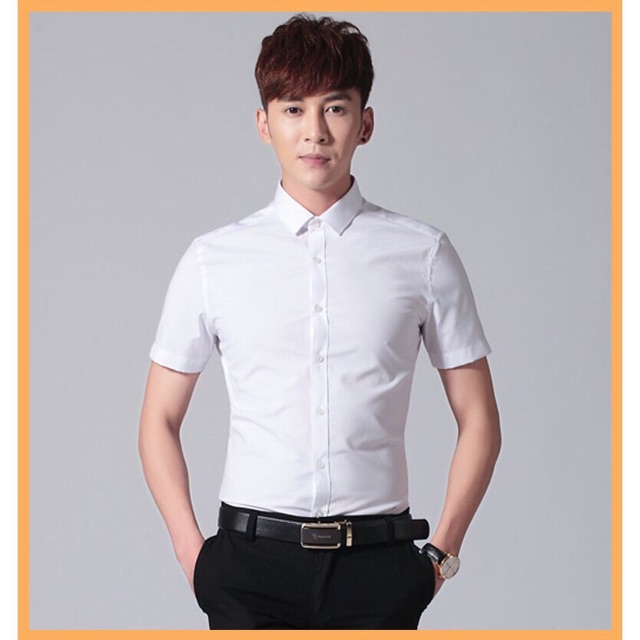 Sơ mi ngắn trơn nhiều mẫu form Hàn Quốc | BigBuy360 - bigbuy360.vn