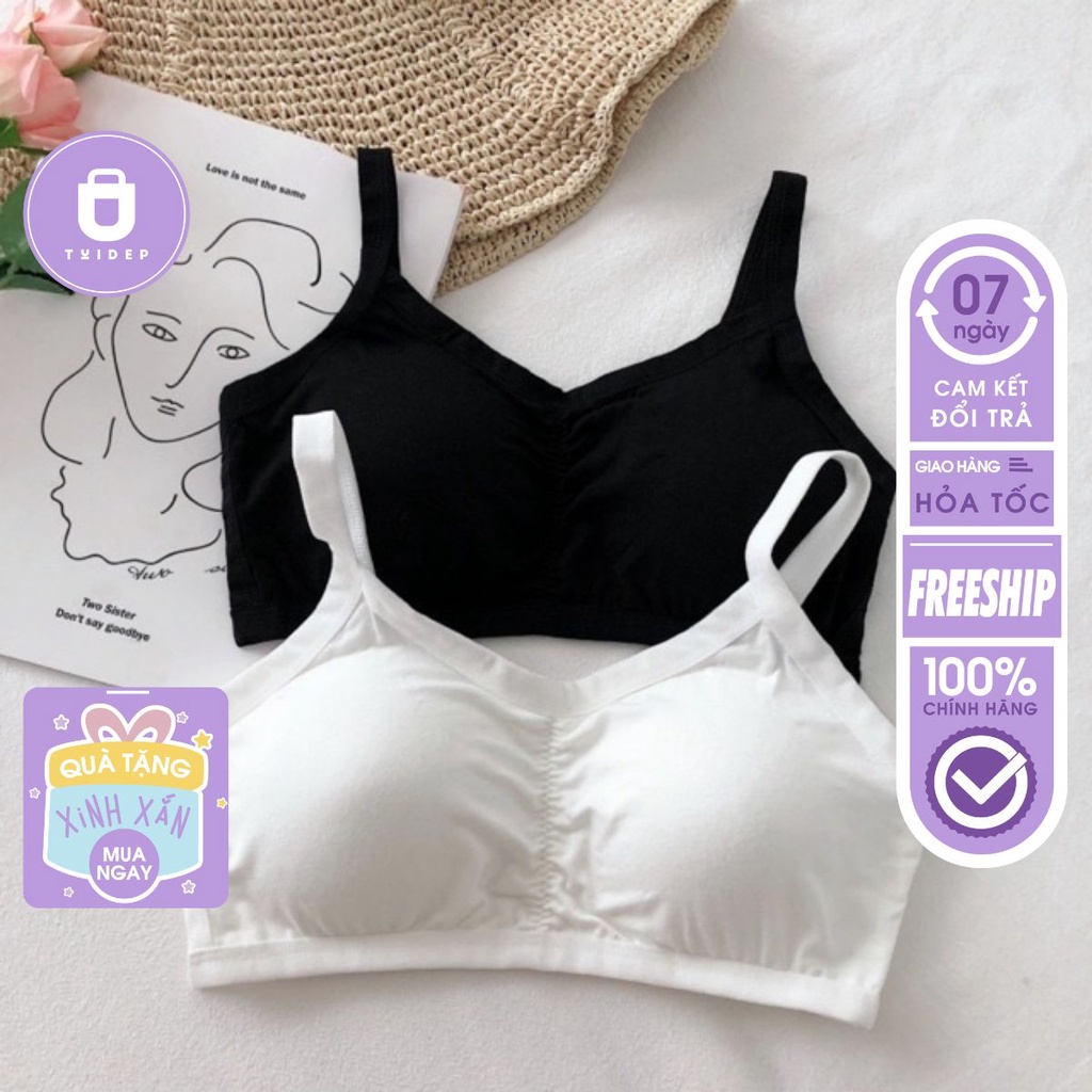 [HÀNG ĐẸP] Áo lót bra học sinh 3 dây hàng cotton mềm mịn có đệm ngực rời