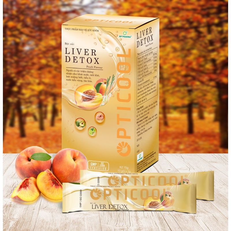Bột sũi thanh nhiệt Opticool vị Đào hổ trợ giảm nhiệt miệng, giải độc gan