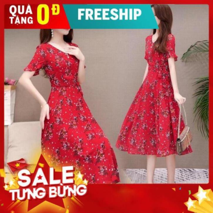 [Mẩu Mới] Đầm Chiffon Nữ Tay Lỡ Dáng Dài Qua Gối Bán Chạy Nhất - 80619