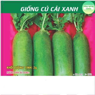 Hạt Giống Củ Cải Xanh 2gr