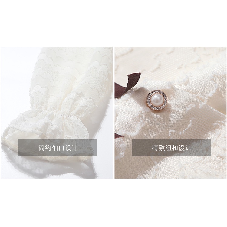 Áo Ren Cổ Búp Bê Tay Dài Phong Cách Phương Tây Thanh Lịch Dành Cho Nữ * * * &