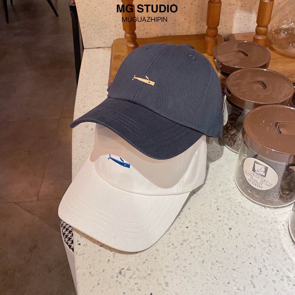 Mũ Lưỡi Trai MG STUDIO Thêu Chữ Small fish in simple strokes Thời Trang Năng Động