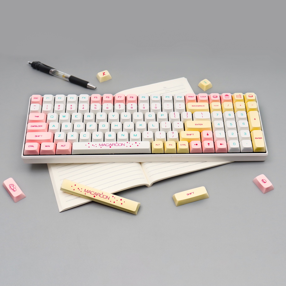 Keycap Cho Bàn Phím Cơ Macaroon XDA Profile Thick PBT 132 Phím | EZPC