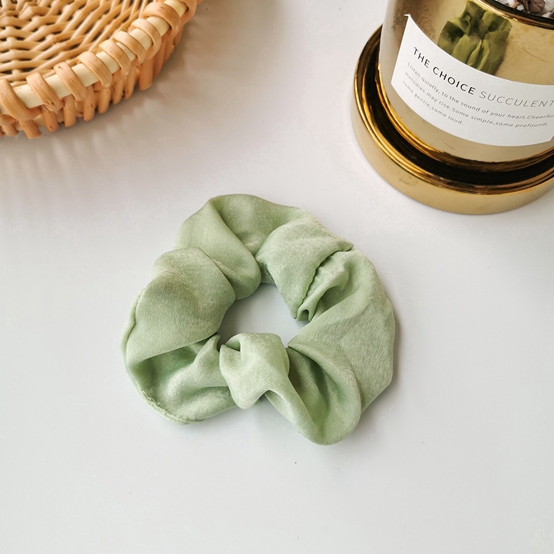 [Mã FASHIONCB232 hoàn tối đa 15K xu đơn 50K] COD CHDM Korea Fashion Plaid Gauze Green Hair Rope Headband Hair Scrunchies | BigBuy360 - bigbuy360.vn