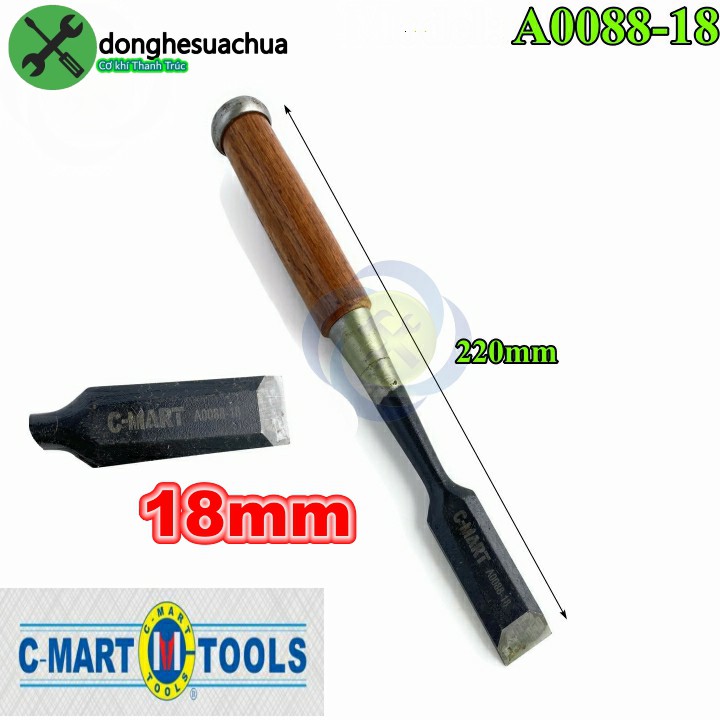 Đục thợ mộc cán gỗ C-Mart A0088-18 18mm