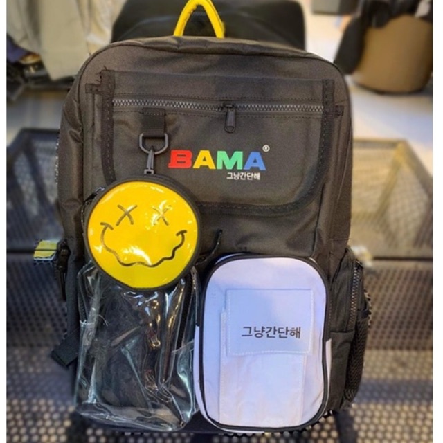 Balo đi học thời trang BAMA 444 nam nữ đi chơi chống nước phong cách ulzzang local brand - Gin Store