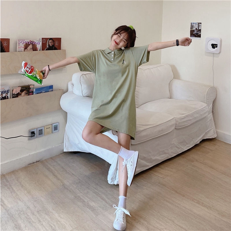 Đầm Thun Polo Ngắn Tay Form Rộng Phong Cách Năng Động Dành Cho Nữ | BigBuy360 - bigbuy360.vn